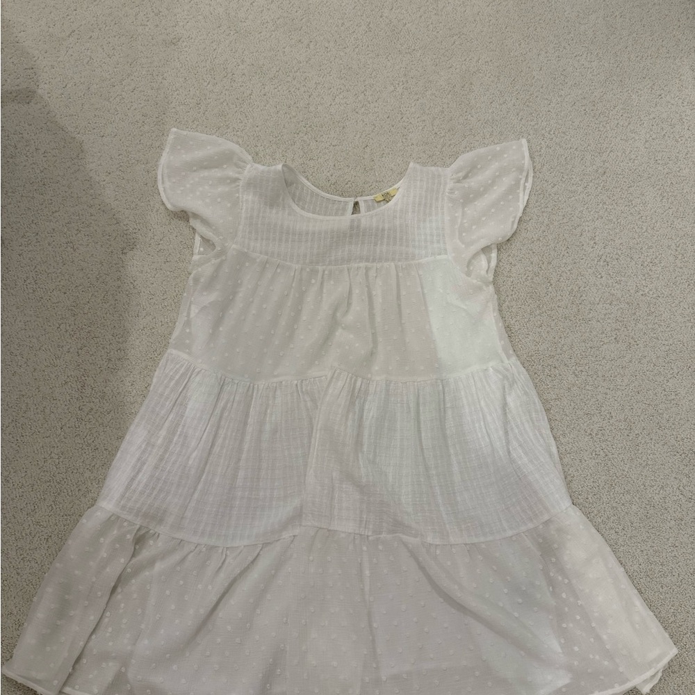 White Ruffled Dress - Picture 3 of 3